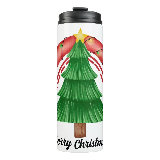 Cute Christmas Tree Thermal Tumbler (Front)