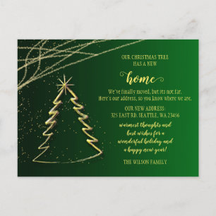 Cute Christmas Tree We've Moved Holiday Moving Postcard