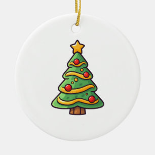Cute Christmas Tree with Ornaments