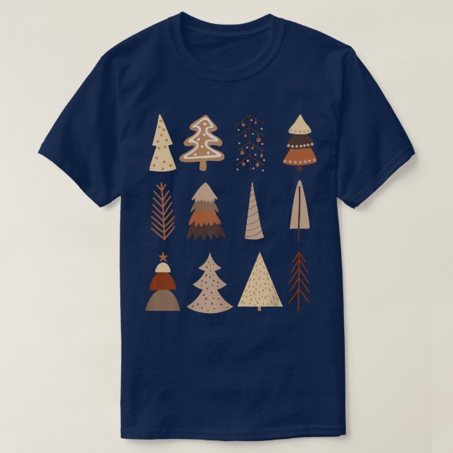 Cute Christmas Trees Holiday Merry Christmas Xmas  T-Shirt (Design Front)