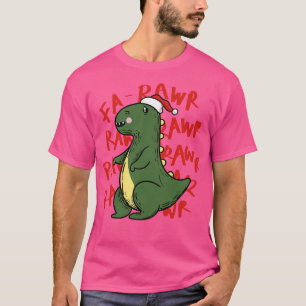 Cute Christmas TRex Fa Rawr Rawr Rawr Rawr T-Shirt