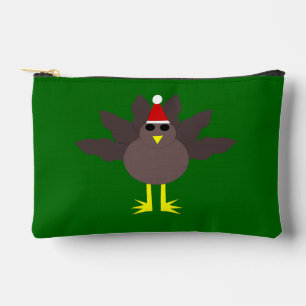 Cute Christmas Turkey Accessory Pouch