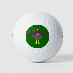 Cute Christmas Turkey Golf Ball
