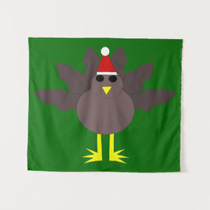 Cute Christmas Turkey Tapestry