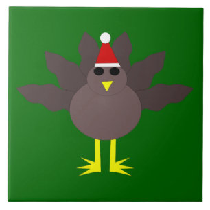 Cute Christmas Turkey Tile