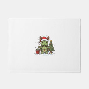 Cute Christmas Turtle Vintage Engraving Shirt Desi Doormat