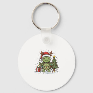 Cute Christmas Turtle Vintage Engraving Shirt Desi Key Ring