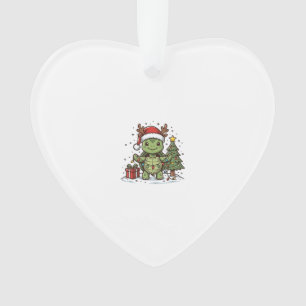Cute Christmas Turtle Vintage Engraving Shirt Desi Ornament