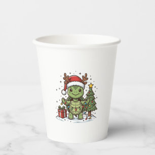 Cute Christmas Turtle Vintage Engraving Shirt Desi Paper Cups