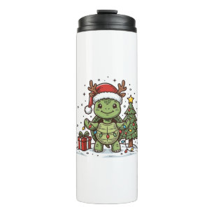 Cute Christmas Turtle Vintage Engraving Shirt Desi Thermal Tumbler