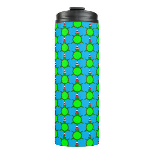 Cute Christmas Turtle with Flowery Shell Thermal Tumbler