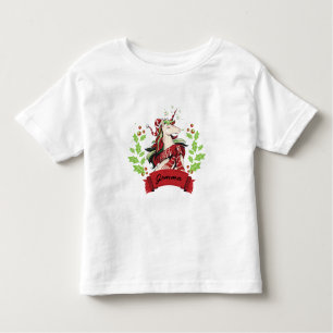 Cute Christmas Unicorn Custom Name      Toddler T-Shirt