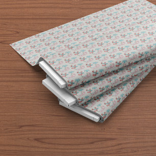 Cute Christmas Unicorn on a Pink Cloud Fabric