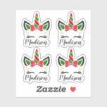 Cute Christmas Unicorn Stickers with Custom Name<br><div class="desc">Cute Christmas Unicorn Stickers with Custom Name for your Christmas Gift Wrapping and Holiday mail</div>