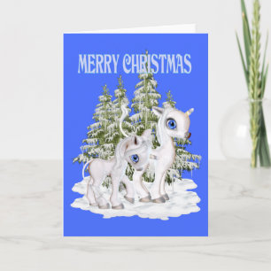 Cute Christmas Unicorns Holiday Card