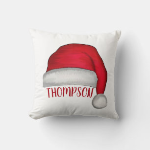 Cute Christmas Whimsical Santa Claus Holiday Cushion