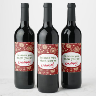 Cute Christmas Wine Labels! Label
