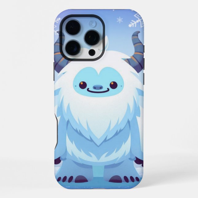 Cute Christmas/winter yeti iPhone Case (Back)