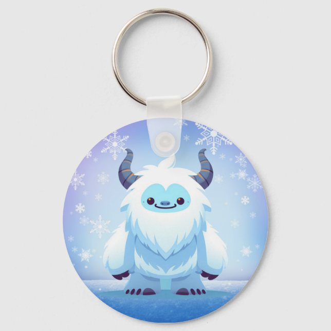 Cute Christmas/winter yeti Key Ring (Front)