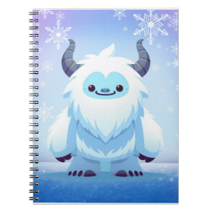 Cute Christmas/winter yeti Notebook