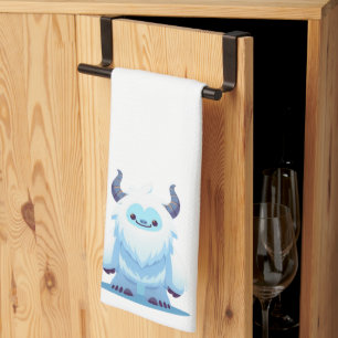 Cute Christmas/winter yeti Tea Towel