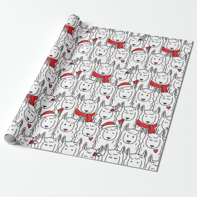 Cute Christmas Wrapping Paper (Unrolled)