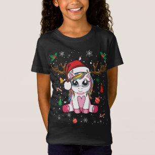 Cute Christmas Xmas Unicorn Deer Christmas T-Shirt