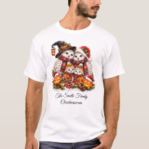Cute Christmasween Snowy Owl Family Winter Holiday