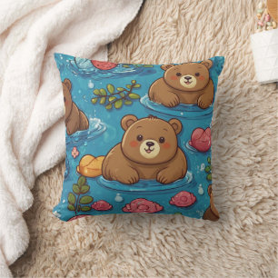 Cute Chubby Bear Swimming Cushion