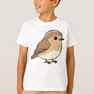 Cute Chubby Bird Illustration - Hand-Drawn Little  T-Shirt