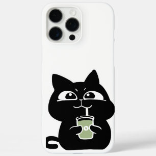 Cute Chubby Black Cat iPhone 16 Pro Max Case