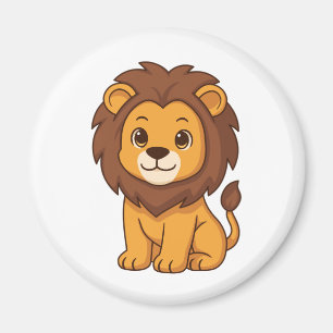 Cute Chubby Lion Magnet