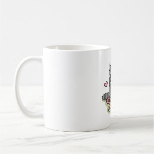 Cute Chubby Racoon Loves Eating Junk Food Coffee Mug