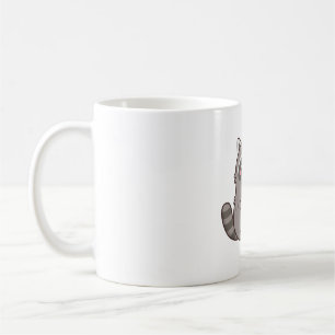 Cute Chubby Racoon Loves Eating Ramen Noodles Coffee Mug