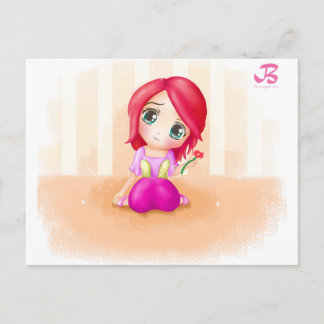 Cute Cindy Anime Manga Chibi Colourful Postcard