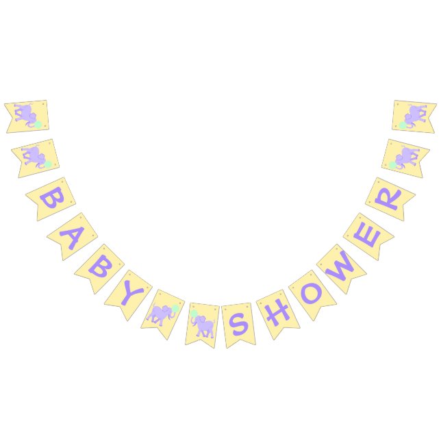 Cute Circus | Baby Shower Elephant Boy Or Girl Bunting (All)