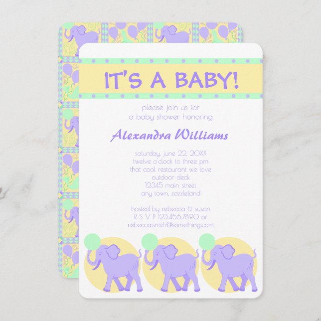 Cute Circus | Baby Shower Its A Baby Adorable Invitation (Front/Back)