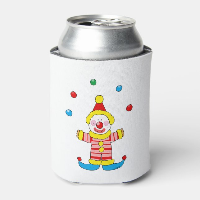 cute circus clown can cooler (Can Front)