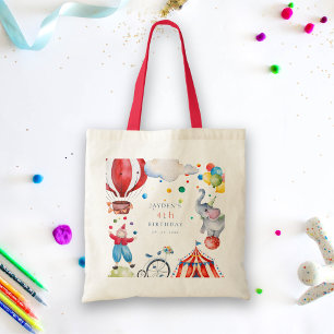 Cute Circus Kids Birthday Tote Bag