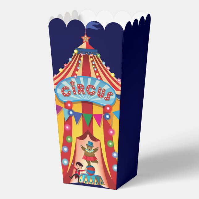 Cute Circus party popcorn  Favour Box (Front)