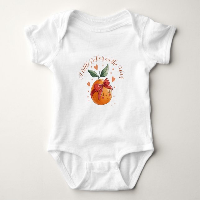 Cute Citrus Fruit Grapefruit Cutie Baby Bodysuit (Front)