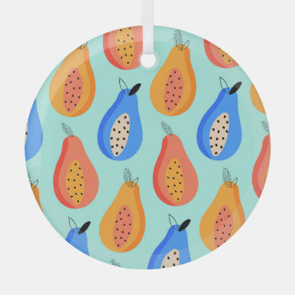 Cute Citrus Fruits Summer Vintage Glass Tree Decoration