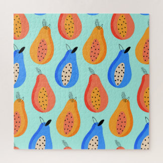 Cute Citrus Fruits Summer Vintage Jigsaw Puzzle