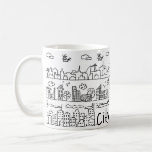 Cute City Doodle Coffee Mug