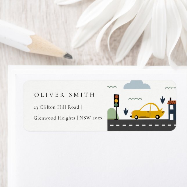 Cute City Urban Vehicle Cars Road Kids Address (Insitu)