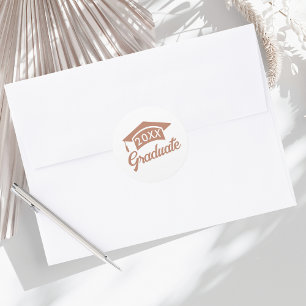 Cute Class of Graduation Cap Envelope Seal