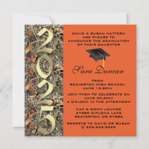 Cute Classic Country Camo 2025 Graduation Invite