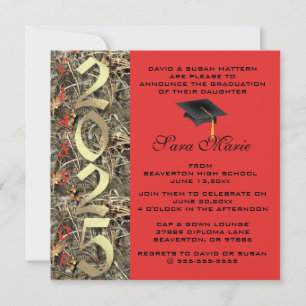 Cute Classic Country Camo 2025 Graduation Invite