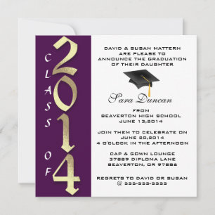 Cute Classic Elegant 2014 Graduation Invitation