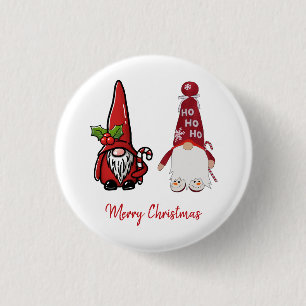 Cute Classic  Gnomes Custom Christmas 3 Cm Round Badge